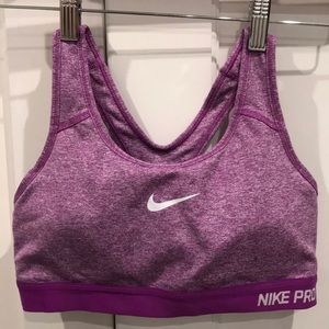 Nike Sports Bra Dri Fit, Purple Bra
